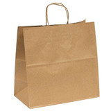 Wholesale Kraft recycled paper shopping bags 13x7x13
