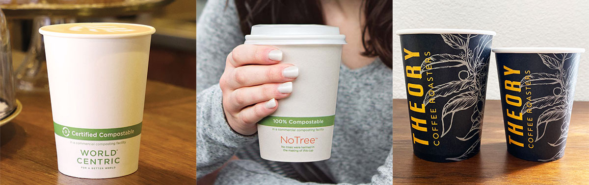 Compostable coffee cups