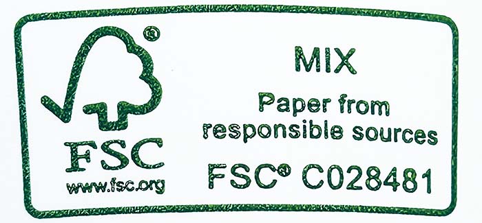 Example of FSC Certified Logo