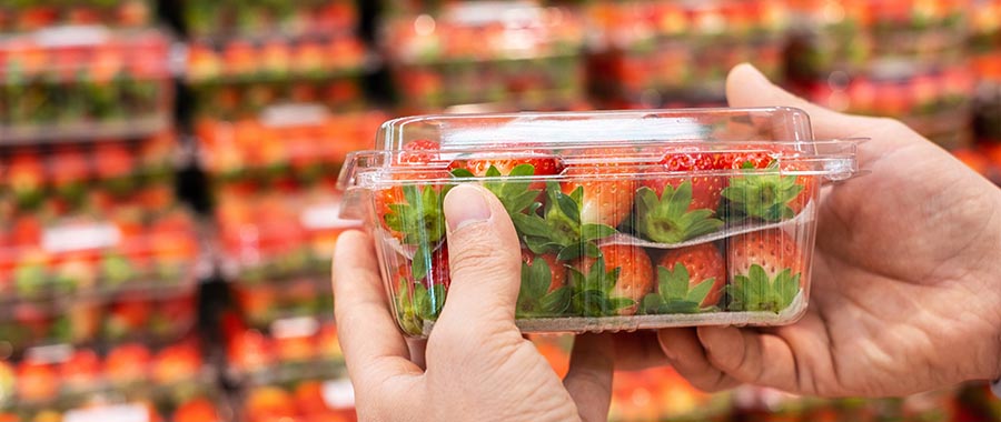 Plastic produce containers