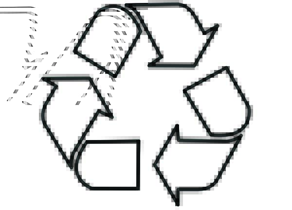 recycling symbol white