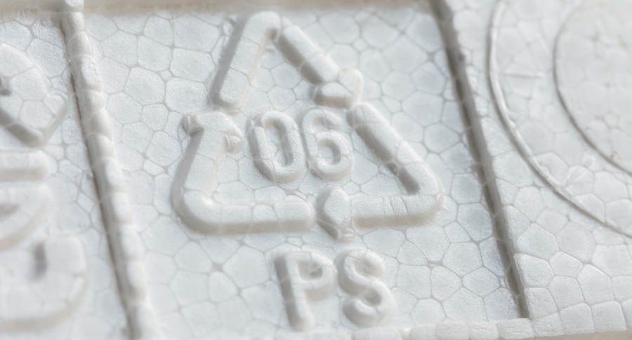 polystyrene plastic number 6
